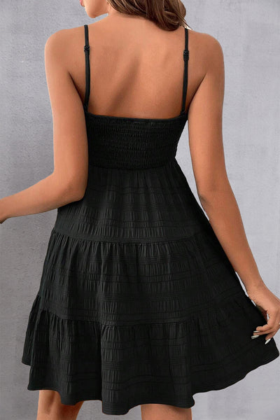 Black Smocked Cami Dress(Pre-Order)
