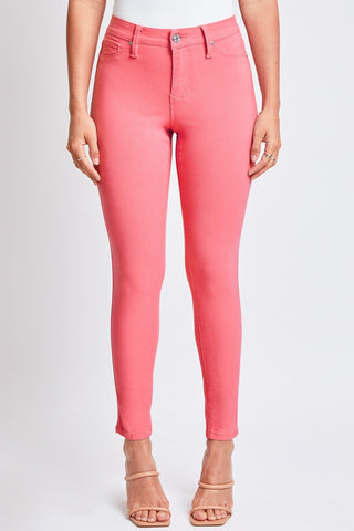 YMI Hyperstretch Mid-Rise Skinny pants in Pink