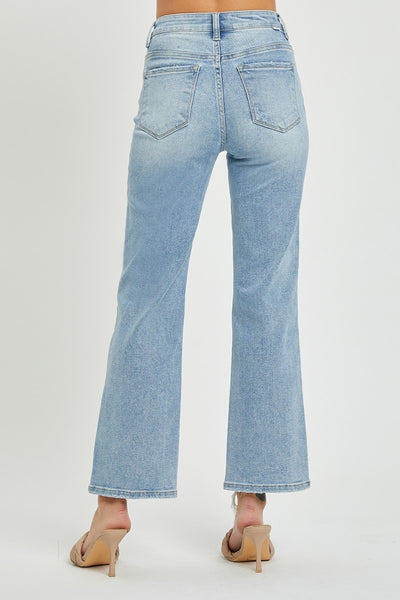 Risen High Rise Straight Jeans