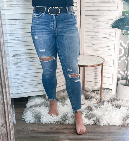 Loveret High Rise Distressed Jeans
