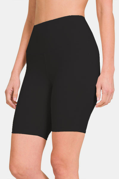 Black High Waist Bike Shorts