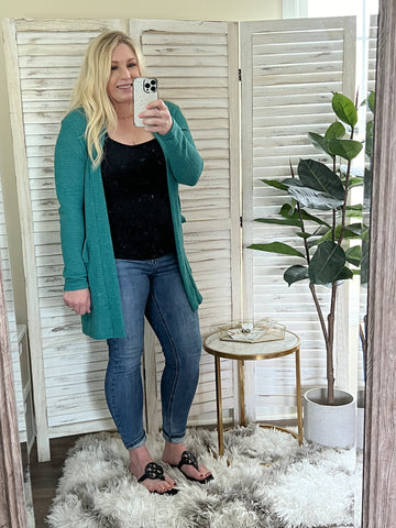 Teal Lola Cardigan