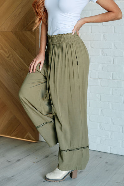 Escapade Wide Leg Pants in Olive
