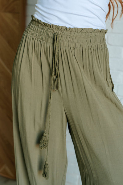 Escapade Wide Leg Pants in Olive
