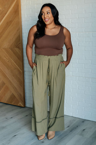 Escapade Wide Leg Pants in Olive