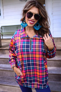 Patterned in Plaid Everyday Pullover