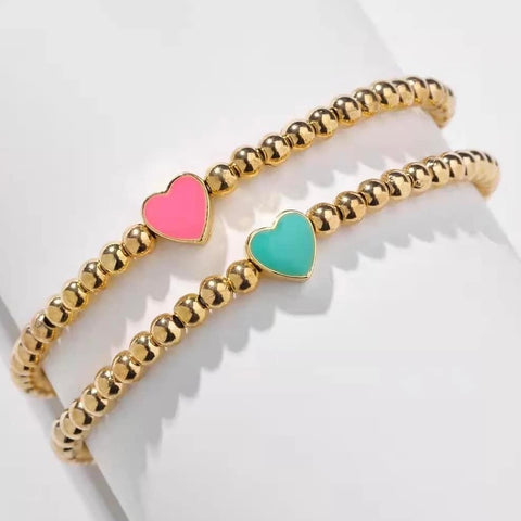 Heart Beaded Bracelet