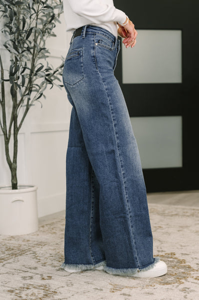 Judy Blue High Waist Column Straight Button-Fly Jeans
