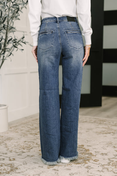 Judy Blue High Waist Column Straight Button-Fly Jeans