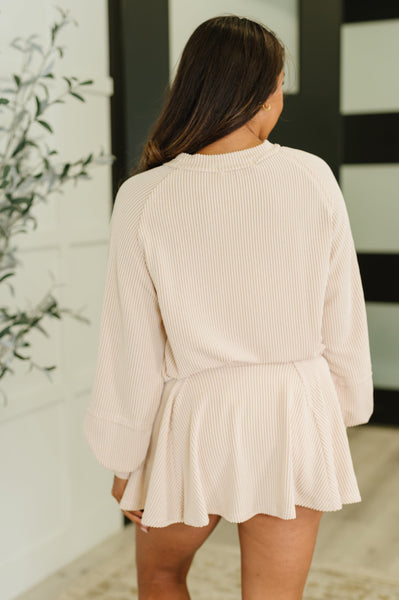 Cream Top and Skort Set