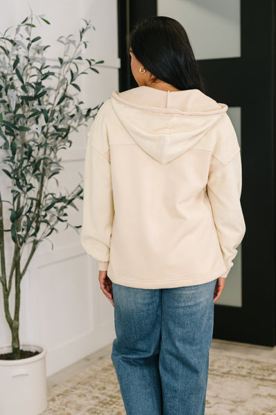Cream Zip Me Up Hoodie Jacket