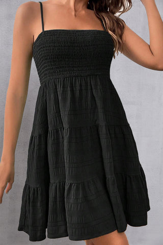 Black Smocked Cami Dress(Pre-Order)