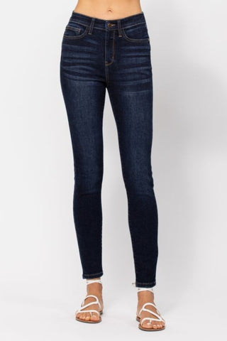 Judy Blue Dark Wash Handsand Skinny Jeans