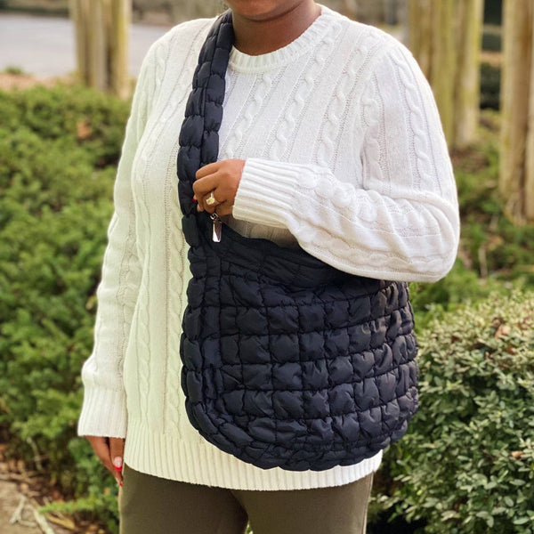 Carry All Quilted Cross Body Bag: Deep Pink