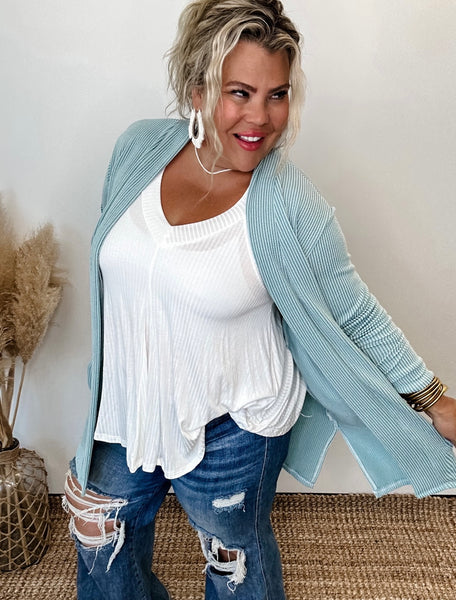 Reese Ribbed Cardigan