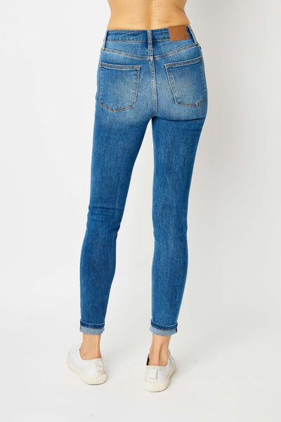 Judy Blue Kara Cuffed Hem Skinny Jeans