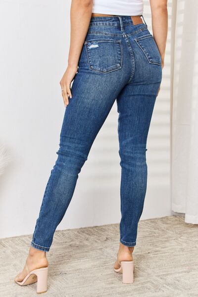 Judy Blue High Waist Distressed Skinny Jeans
