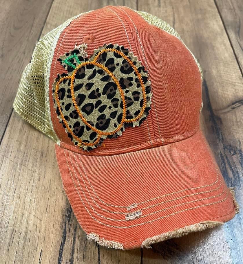 Embroidered Pumpkin Hat